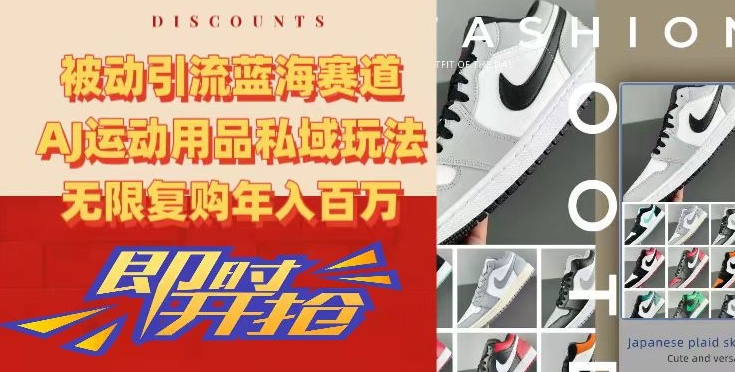 被动引流蓝海赛道,AJ运动用品私域玩法,无限复购年入百万【揭秘】插图 被动引流蓝海赛道,AJ运动用品私域玩法,无限复购年入百万【揭秘】
