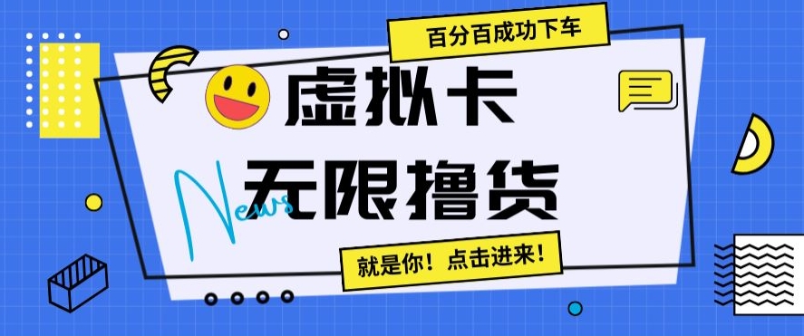 虚拟卡无限撸货,百分百成功下车【仅揭秘】插图 虚拟卡无限撸货,百分百成功下车【仅揭秘】