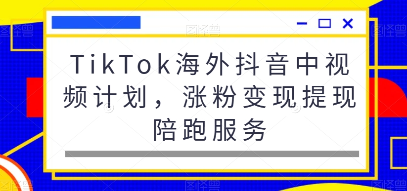 TikTok海外抖音中视频计划,涨粉变现提现陪跑服务插图 TikTok海外抖音中视频计划,涨粉变现提现陪跑服务