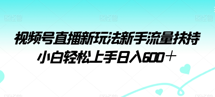 视频号直播新玩法新手流量扶持小白轻松上手日入600+【揭秘】插图 视频号直播新玩法新手流量扶持小白轻松上手日入600+【揭秘】