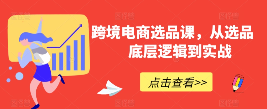 跨境电商选品课,从选品到底层逻辑到实战插图 跨境电商选品课,从选品到底层逻辑到实战