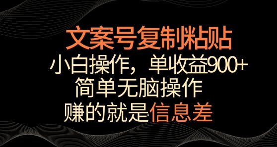 文案号掘金,简单复制粘贴,小白操作,单作品收益900+【揭秘】插图 文案号掘金,简单复制粘贴,小白操作,单作品收益900+【揭秘】