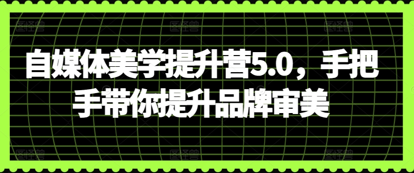 自媒体美学提升营5.0,手把手带你提升品牌审美插图 自媒体美学提升营5.0,手把手带你提升品牌审美