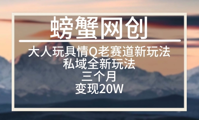 大人玩具情Q用品赛道私域全新玩法,三个月变现20W,老项目新思路【揭秘】插图 大人玩具情Q用品赛道私域全新玩法,三个月变现20W,老项目新思路【揭秘】