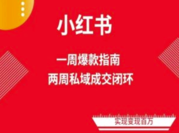 爆款小红书免费流量体系课程(两周变现),小红书电商教程插图 爆款小红书免费流量体系课程(两周变现),小红书电商教程