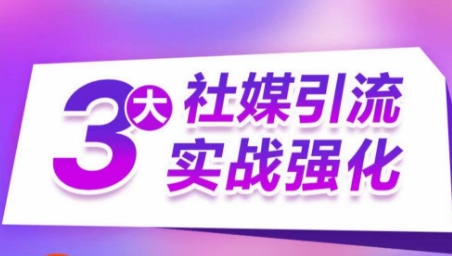 3大社媒引流实战强化,多渠道站外引流,高效精准获客,订单销售额翻倍增长插图 3大社媒引流实战强化,多渠道站外引流,高效精准获客,订单销售额翻倍增长