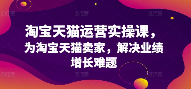 淘宝天猫运营实操课,为淘宝天猫卖家,解决业绩增长难题插图 淘宝天猫运营实操课,为淘宝天猫卖家,解决业绩增长难题